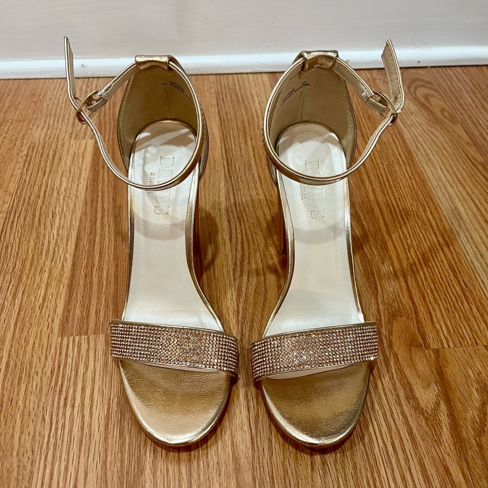 David’s Bridal Rose Gold Brynne Heels